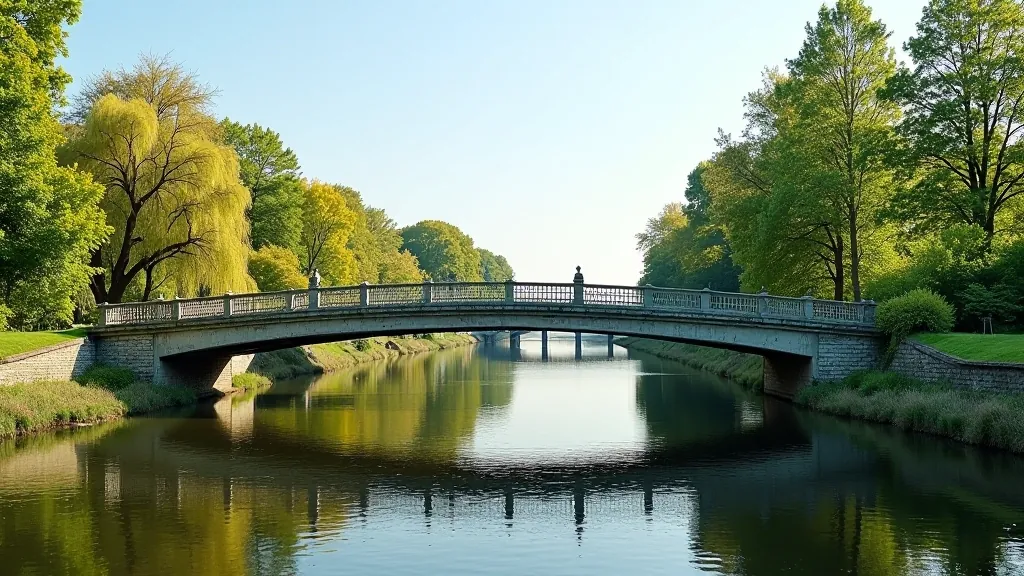 The iconic Svēte bridge crossing the scenic waterway route
